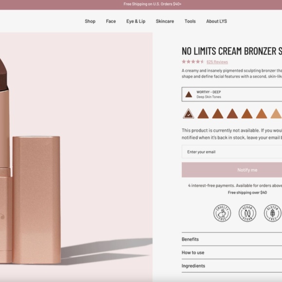 🎀 HOST PICK 🎀 LYS BEAUTY: NO LIMITS CREAM BRONZER STICK: Deep - Picture 2 of 10